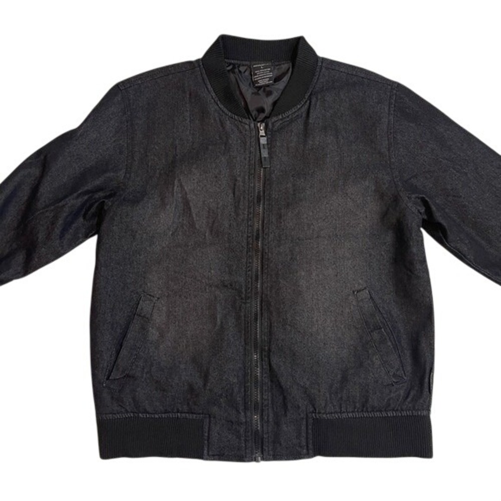 Ring of Fire Men's Black Bomber Jacket Size L Cotton Blend‎ - Picture 3 of 7